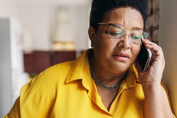 woman on cell phone