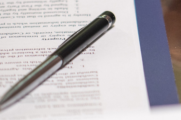 pen with document